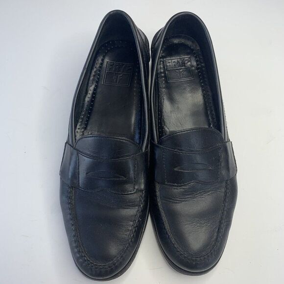 Frye Black Leather Penny Loafers Shoes ***PLS READ*** - Picture 5 of 14